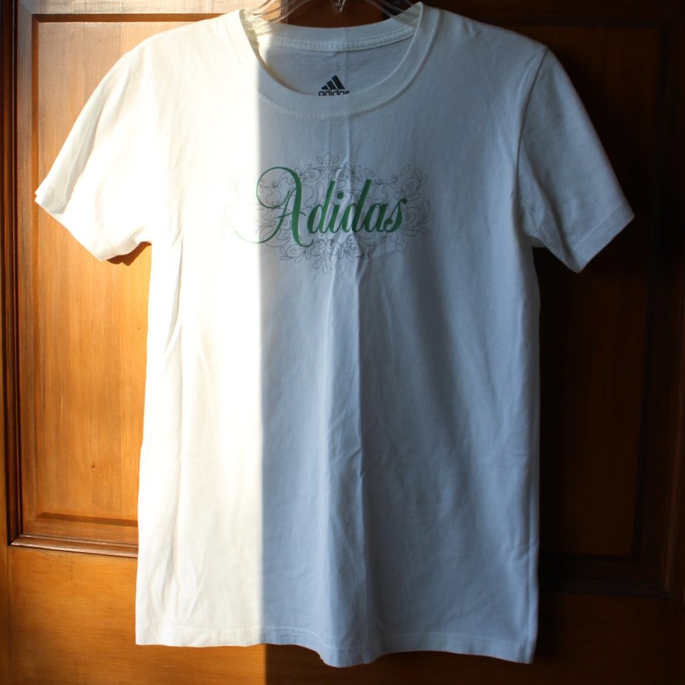 White Adidas Tee